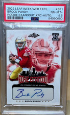 BROCK PURDY * PSA 8.5 AUTO * ROOKIE STANDOUT 2022 LEAF WEB EXCLUSIVE 49ERS BP1
