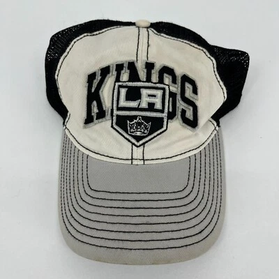 Sombrero Reebok Stretch Fit Para Hombre L/XL Blanco Gris LA Kings Hockey NHL Los Angeles Foto 1 de 4