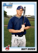 2010 Bowman Prospects Black #BP74 Matt Brown Indians NM-MT 