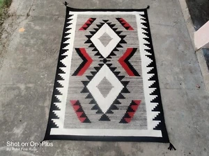 5x8 Wool Navajo Rug Southwestern Pattern Housewarming Area Rug Native Wool Rug - Picture 1 of 9