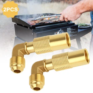 Low Pressure 3/8" Male Flare Propane Elbow Adapter for Blackstone 17'' and 22'' - Picture 1 of 13