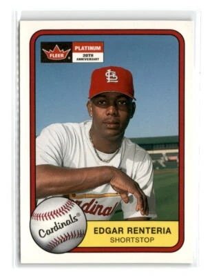 2001 Fleer Platinum - #22 - Edgar Renteria - St. Louis Cardinals - Image 1 of 2