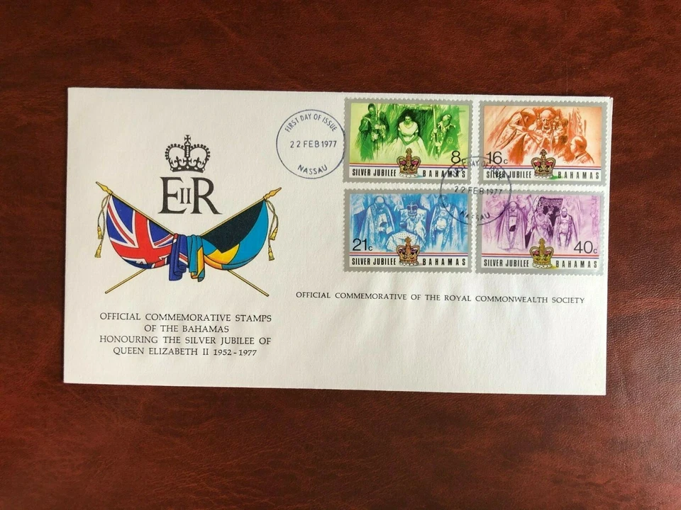 BAHAMAS 1977 FDC RCS QUEEN ELIZABETH 2 SILVER JUBILEE # RARE - Image 1 of 1