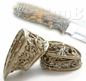 Juego de protector de dedos y cuchillos pomo refuerzo de bronce para fabricación de cuchillos personalizados #11 - Imagen 1 de 10