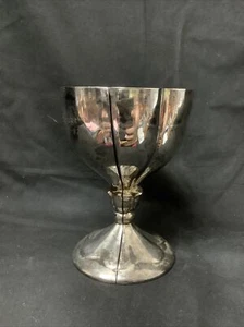 Geteilter versilberter Hochzeitskelch mit Gravur - Bild 1 von 9