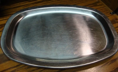 Gense Sweden Stainless Steel 18-8 Serving Tray Platter 16"x 11.5” Scratches  957 - Image 1 of 4