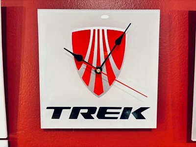 Trek Bicycles Custom Wall Clock - Lotsa Color Scheme & Size Options! FREE Ship - Image 1 of 4