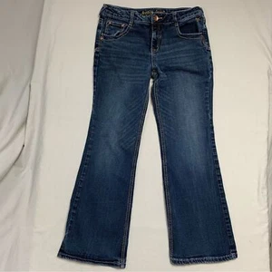 Justice Bootcut Jeans Girls 12 Blue Denim Medium Wash Denim School Fall Play - Picture 1 of 6