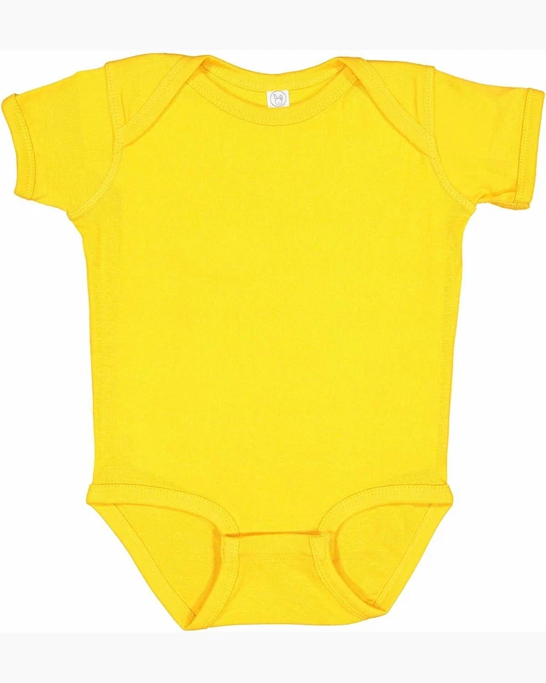 Rabbit Skins Infant 5.0 oz., 100% Combed Ringspun Cotton Baby Rib Bodysuit 4400 - Image 1 of 1