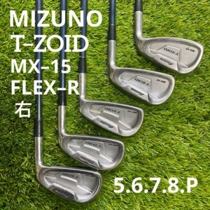 Mizuno T–ZOID MX–15 Irons #5-8,P(5clubs) / Carbon / Flex:R / Iron Set - Picture 1 of 6