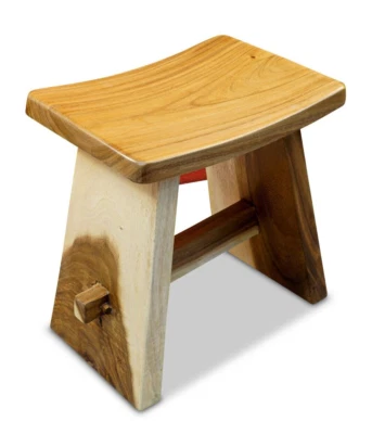 Solid Wood Japan Stool Suar Wood Solid Stool Sitting Stool Zen Chair Natural - Image 1 of 4