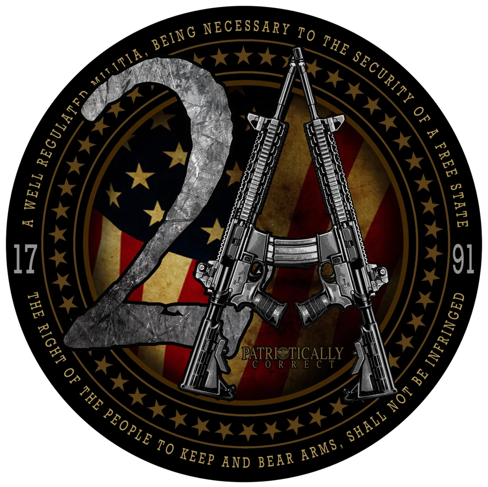 SSSCO 2nd Amendment Gun Rights USA Car Truck Window Bumper Vinyl Sticker Decal 06