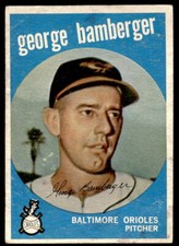 1959 TOPPS GEORGE BAMBERGER 529 GOOD RC BASEBALL BALTIMORE ORIOLES