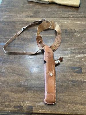 "Revólver vintage Bianchi #X2100 funda de hombro de cuero Phantom .38 .357 6""" Foto 1 de 4