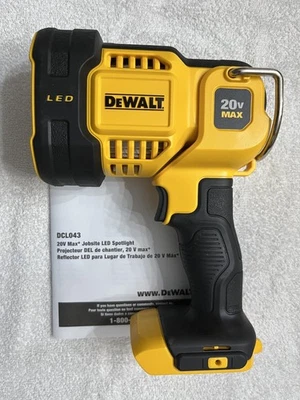 New Dewalt DCL043 20V 20 Volt Max LED Jobsite Pivoting Head Spotlight Flashlight - Image 1 of 4