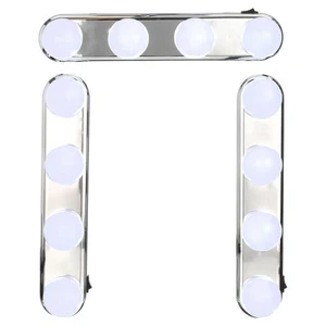 Pack de 3 tiras de luz LED con succión marca Thinkspace Beauty cromadas - Imagen 1 de 7