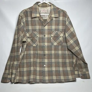 Franela de lana BRENT de colección para hombre talla grande 16-16,5 aguja única en todo Japón - Imagen 1 de 15