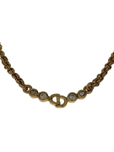 Collana Christian Dior Logo CD Pietra Colorata GLD Donna