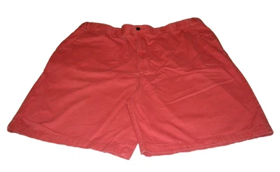 Pantalones Cortos Geoffrey Beene Para Hombre Rojo Pierna Ancha Algodón Frente Plano - Talla 42 Foto 1 de 4