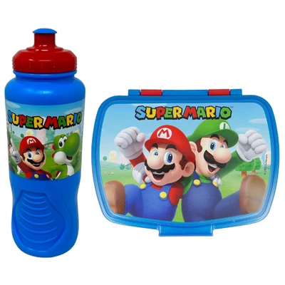 SET BORRACCIA E PORTAMERENDA SUPER MARIO 2 PEZZI IN PLASTICA RIUTILIZZABILE - Immagine 1 di 4