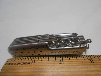 VINTAGE WINCHESTER STAINLESS STEEL MULTI-FUNCTION POCKET KNIFE w/ KEYCHAIN RING - Image 1 of 4