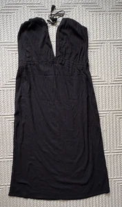 Kona Sol Damen schwarz Staubtuch Maxi Schwimmen Abdeckung ärmellos Größe 1X - Bild 1 von 5