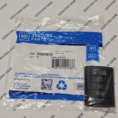 2008-2011 Cadillac STS Keyless Remote Entry Key Fob Transmitter GM 25943676 OEM - Image 1 of 2