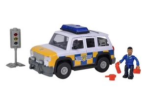 Simba 109251096 Feuerwehrmann Polizeiauto 4x4 mit Malcom Figur Fireman Sam Car, - Picture 1 of 4