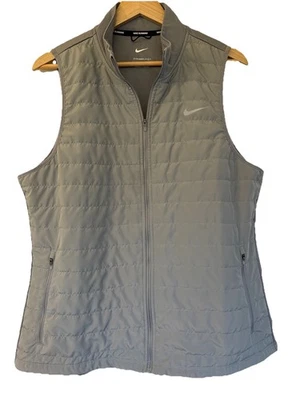 Nike Therma-FIT Running Vest Men’s Sz XL Light Gray Zip front vest jacket - Image 1 of 4
