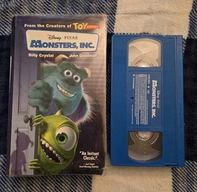 Monsters, Inc. (2002) VHS Blue Clamshell Disney Pixar Mike Sulley  - Image 1 of 4
