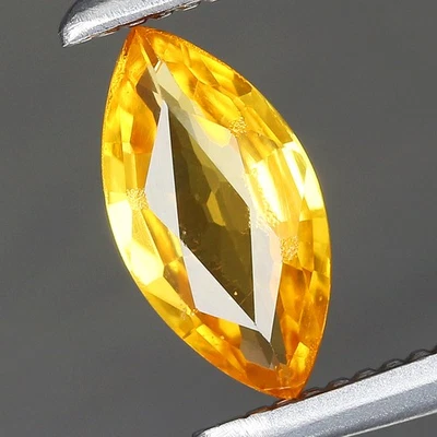 0.41ct 7.1x3.6mm Marquise Natural Yellow Sapphire Gemstone Songea, Tanzania - Image 1 of 4