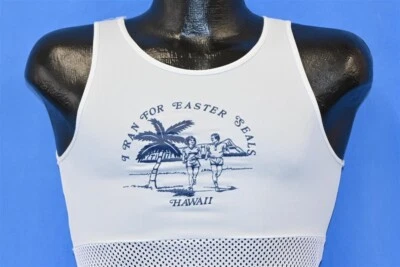 Camiseta vintage años 90 I RAN FOR EASTER SEALS HAWAII RECAUDACIÓN DE FONDOS MALLA SIN MANGAS XS Foto 1 de 2