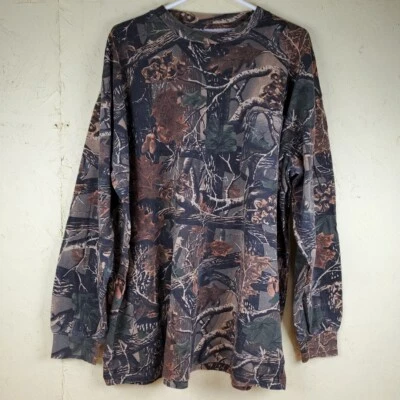 Cabela's Seclusion 3D Hardwood Men's Size 2X Reg Long Sleeve Shirt W/ Pocket - Image 1 of 4