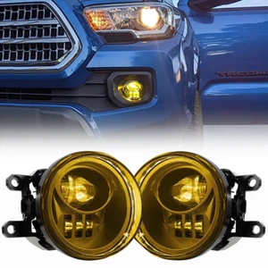 Pair LED Fog Light Yellow Bumper Assembly For 2016-2022 Tacoma 2014-2019 Tundra - Picture 1 of 12