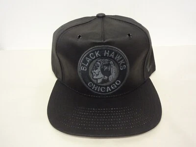 Vintage NHL Chicago Blackhawks LOGO Snapback Hat Zephyr NEW Faux Leather/Wool - Image 1 of 4