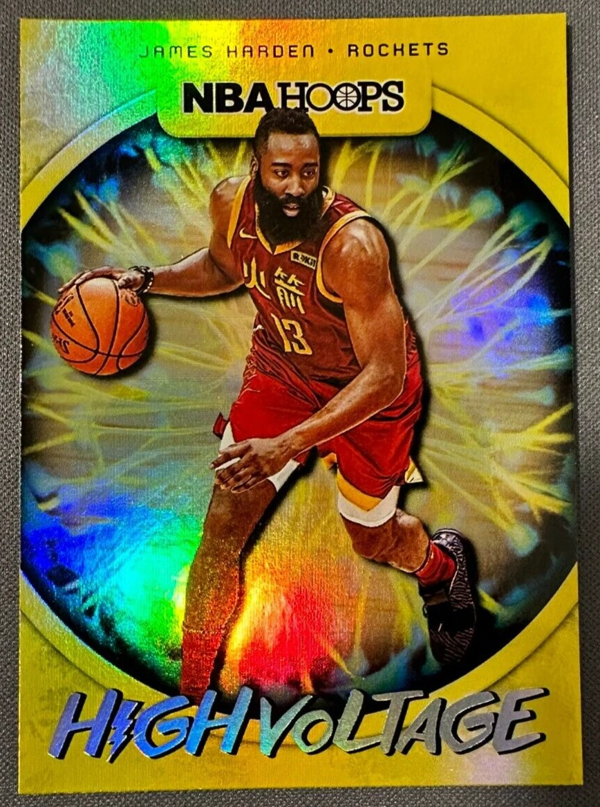 2019-20 Panini Hoops James Harden High Voltage Foil Insert #19 Rockets, Clippers