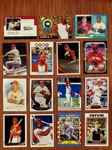 REDS BASEBALL CARDS STARS GRIFFEY LARKIN RC VOTTO RC LEAKE RC AU SANDERS RC ROSE - Picture 1 of 4