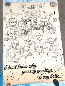 1970 COHEN POSTER PRINTS #122 BEATLES POSTER I DON'T KNOW WHY YOU SAY GOODBYE - Picture 1 of 16