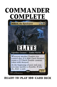 Wilhelt, the Rotcleaver ELITE Zombie Tribal Magic MTG Custom Commander Deck - Picture 1 of 7
