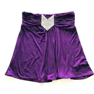 Women Strapless beaded Top blouse Size S Color Purple - Picture 1 of 6