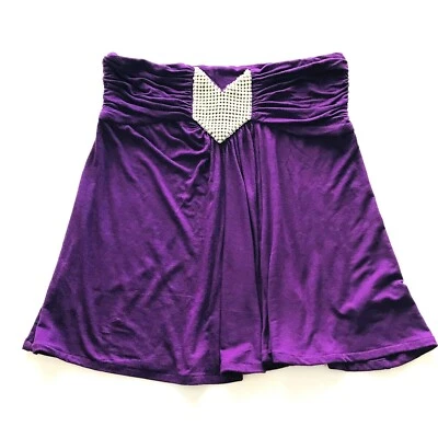 Women Strapless beaded Top blouse Size S Color Purple - Image 1 of 4