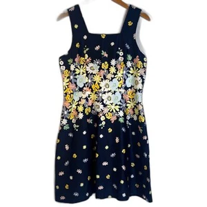 Ann Taylor Loft Blumendruck ärmelloses Etuikleid satiniert Größe 6P - Bild 1 von 8