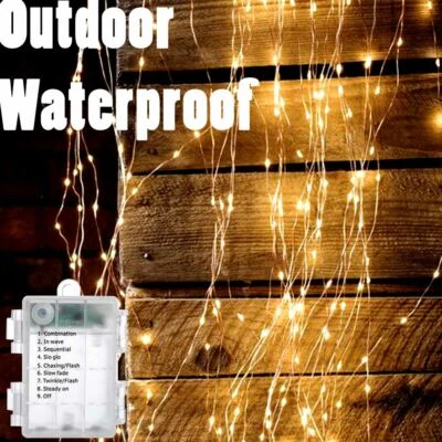 1-20x 5M LED Warm White Remote Christmas Fairy Lights Sealed Waterproof Outdoor - Image 1 of 4