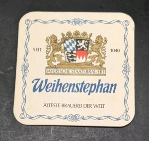 Alfombra posavasos de cerveza Brauerei Weihenstephaner Hefe-Weiss Freising, Alemania Est 1040 - Imagen 1 de 2