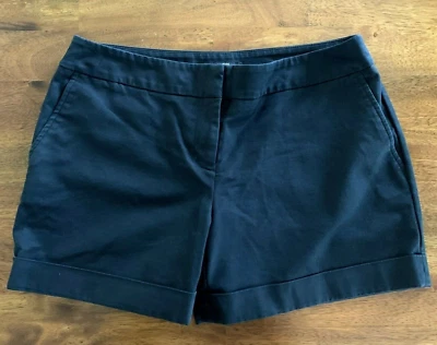 Shorts vintage Apt 9 tamanho 6 elástico algemado cintura média preto costura interna 4" - Imagem 1 de 2
