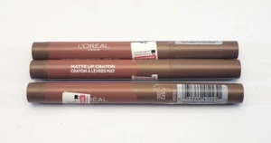 3 PACK L'OREAL MATTE LIP CRAYON LONG LASTING 512 SMOOTH CARAMEL - Picture 1 of 6
