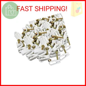 STEREN Grip-Clip Dual / Double Coaxial Cable Mounting Fastener Clips, 100ct Whit - Picture 1 of 2