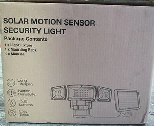 Auspice LED Solar Motion Activated Outdoor Security Light~NEW - Picture 1 of 7