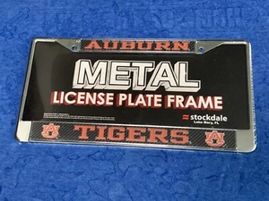 Sealed UA Auburn Tigers TOP MOUNT Metal License Plate Frame OFFICIALLY LICENSED - Picture 1 of 5