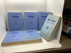 Lot (5) Simplified Scientific Ephemeris 1920-1969 + Tables of Houses 66 latitude - Picture 1 of 9